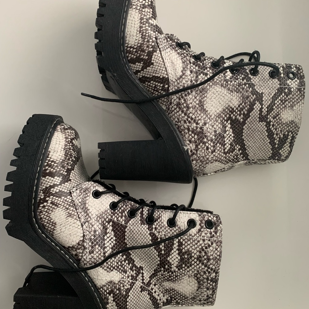 Snake Print Booties